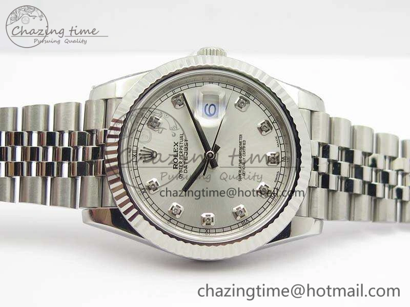 DateJust 228238 SS Noob 1:1 Best Edition Silver Dial Diamond On Jubilee Bracelet A Minimalist 3501