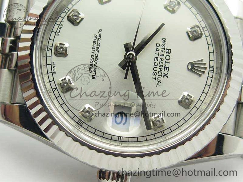 DateJust 228238 SS Noob 1:1 Best Edition Silver Dial Diamond On Jubilee Bracelet A Minimalist 3501