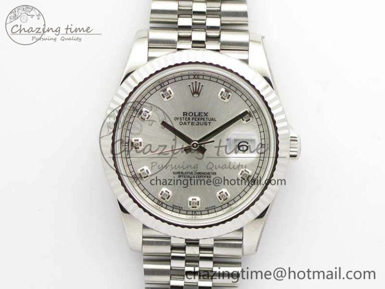 DateJust 228238 SS Noob 1:1 Best Edition Silver Dial Diamond On Jubilee Bracelet A Minimalist 3501