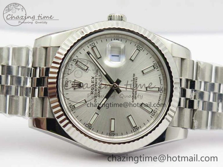 SoftTouch DateJust 228238 SS Noob 1:1 Best Edition Silver Dial Stick Markers On Jubilee Bracelet A 3511