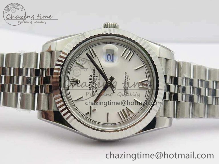 Versatile DateJust 228238 SS Noob 1:1 Best Edition White Roman Dial On Jubilee Bracelet A 3508