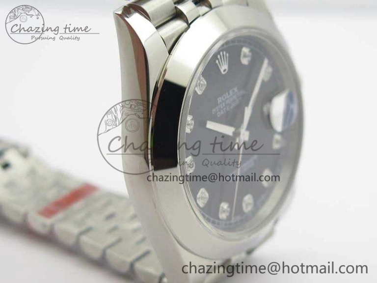 EasyMatch DateJust 228238 Smooth Bezel SS Noob 1:1 Best Edition Black Dial Diamond On Jubilee Bracelet A 3493