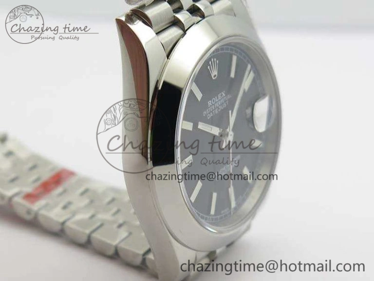 Efficient DateJust 228238 Smooth Bezel SS Noob 1:1 Best Edition Black Sticks Dial On Jubilee Bracelet A 3502
