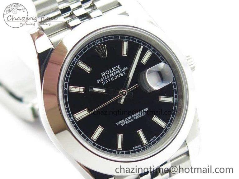 Efficient DateJust 228238 Smooth Bezel SS Noob 1:1 Best Edition Black Sticks Dial On Jubilee Bracelet A 3502