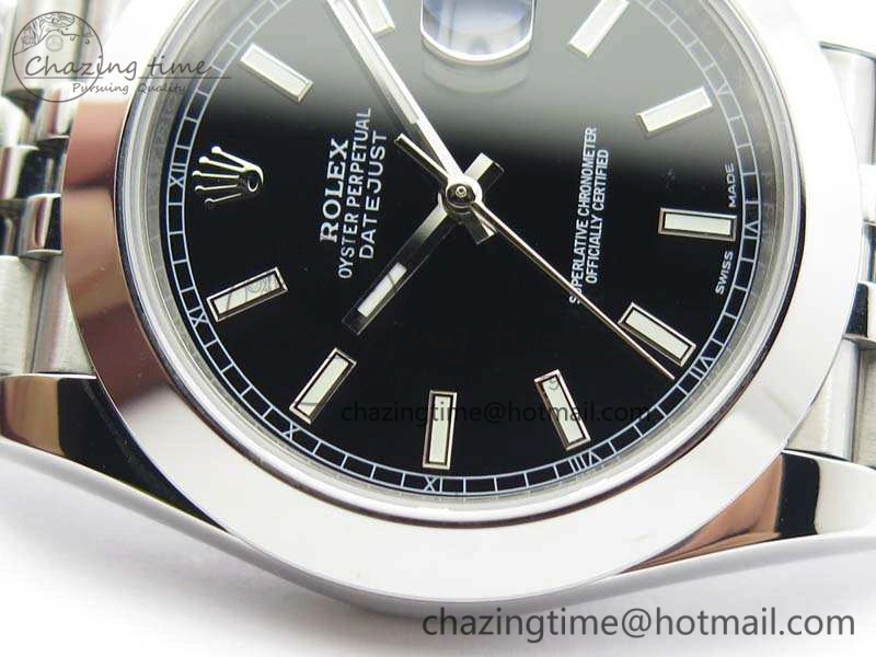 Efficient DateJust 228238 Smooth Bezel SS Noob 1:1 Best Edition Black Sticks Dial On Jubilee Bracelet A 3502