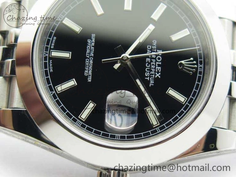 Efficient DateJust 228238 Smooth Bezel SS Noob 1:1 Best Edition Black Sticks Dial On Jubilee Bracelet A 3502