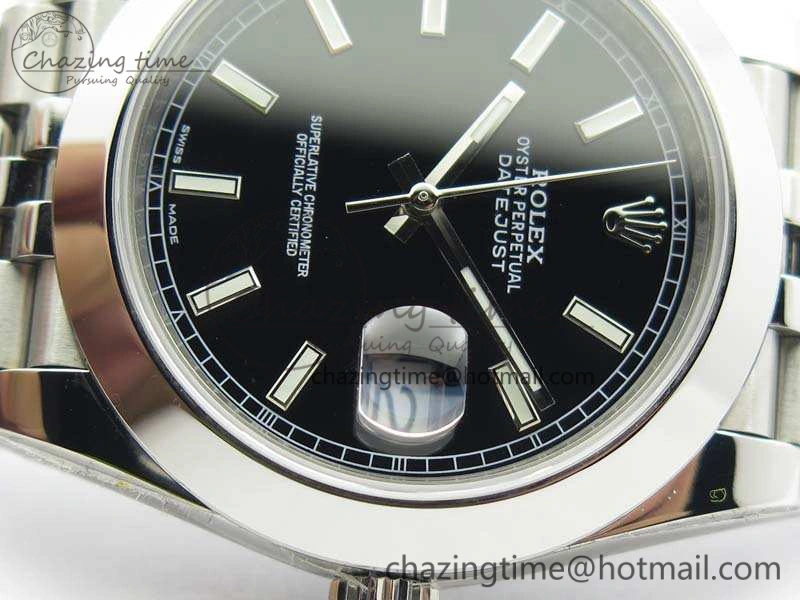 Efficient DateJust 228238 Smooth Bezel SS Noob 1:1 Best Edition Black Sticks Dial On Jubilee Bracelet A 3502