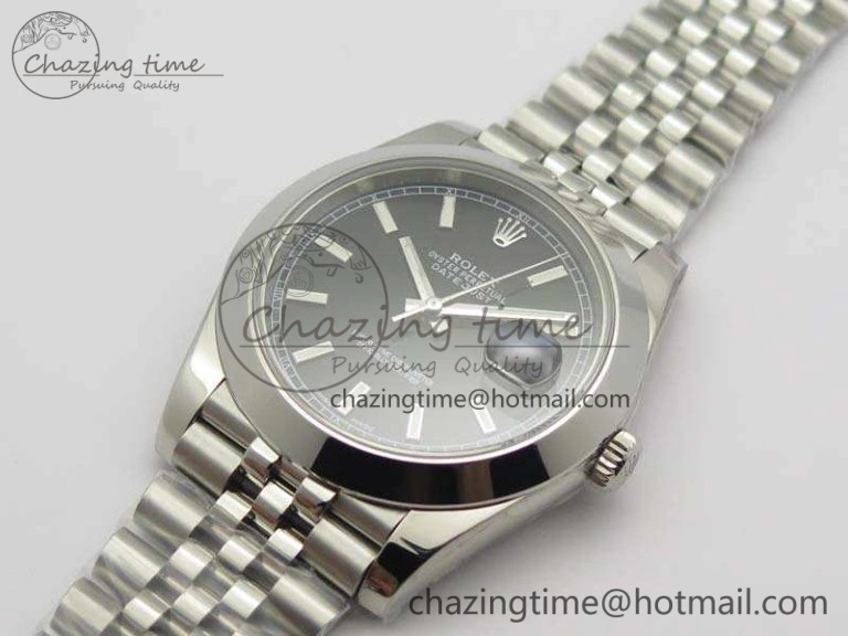 Efficient DateJust 228238 Smooth Bezel SS Noob 1:1 Best Edition Black Sticks Dial On Jubilee Bracelet A 3502