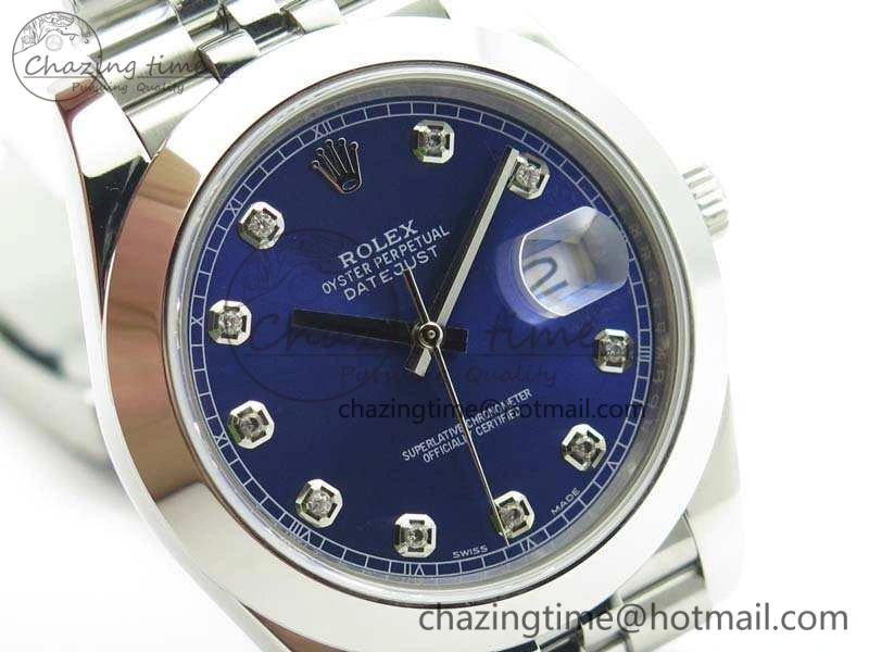 DateJust 228238 Smooth Bezel SS Noob 1:1 Best Edition Blue Dial Diamond On Jubilee Bracelet A Casual 3495
