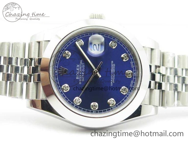 DateJust 228238 Smooth Bezel SS Noob 1:1 Best Edition Blue Dial Diamond On Jubilee Bracelet A Casual 3495