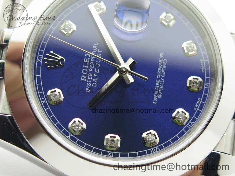 DateJust 228238 Smooth Bezel SS Noob 1:1 Best Edition Blue Dial Diamond On Jubilee Bracelet A Casual 3495