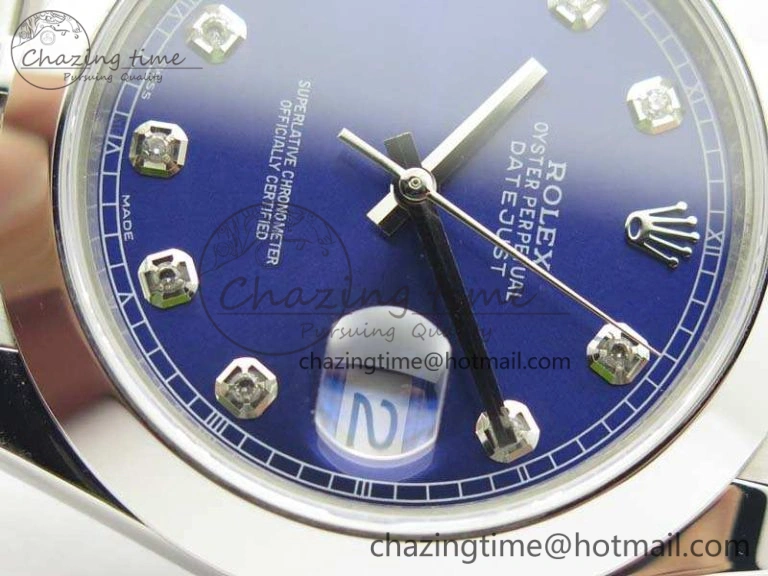 DateJust 228238 Smooth Bezel SS Noob 1:1 Best Edition Blue Dial Diamond On Jubilee Bracelet A Casual 3495