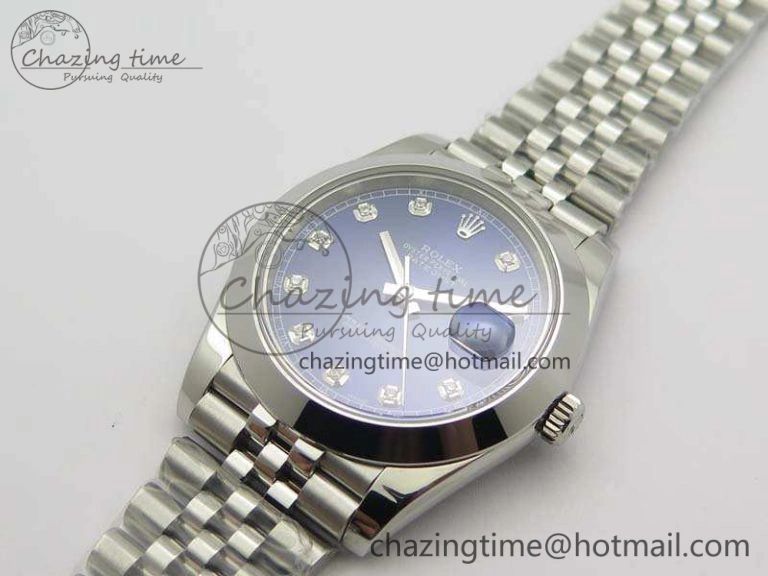 DateJust 228238 Smooth Bezel SS Noob 1:1 Best Edition Blue Dial Diamond On Jubilee Bracelet A Casual 3495