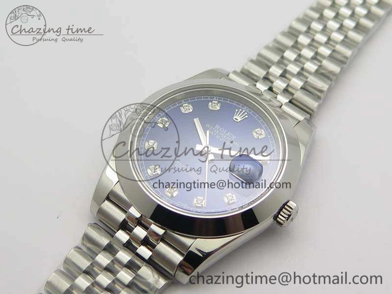 DateJust 228238 Smooth Bezel SS Noob 1:1 Best Edition Blue Dial Diamond On Jubilee Bracelet A Casual 3495