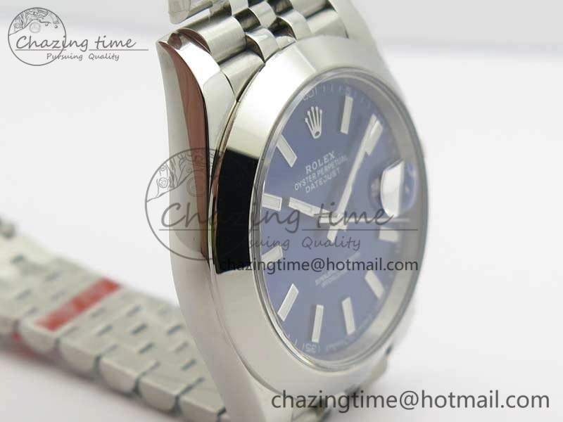 DateJust 228238 Smooth Bezel SS Noob 1:1 Best Edition Blue Sticks Dial On Jubilee Bracelet A GoodFit 3504