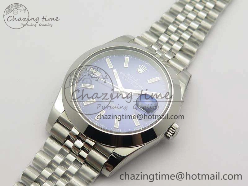 DateJust 228238 Smooth Bezel SS Noob 1:1 Best Edition Blue Sticks Dial On Jubilee Bracelet A GoodFit 3504