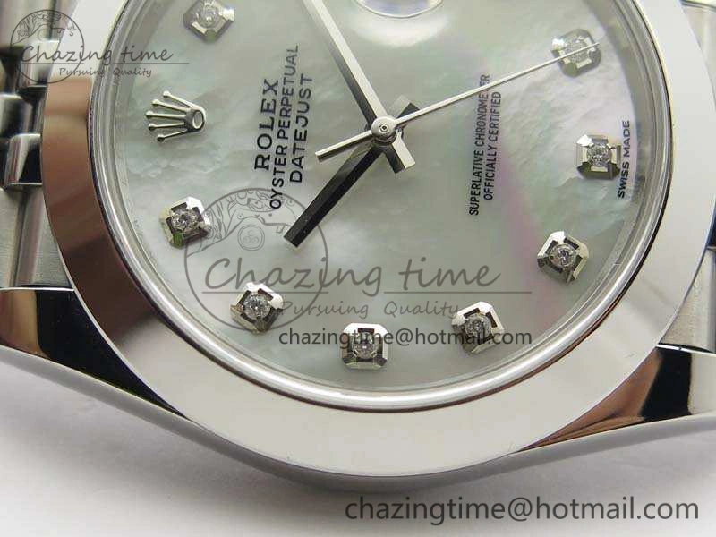 Sleek DateJust 228238 Smooth Bezel SS Noob 1:1 Best Edition MOP Dial Diamond On Jubilee Bracelet A 3492