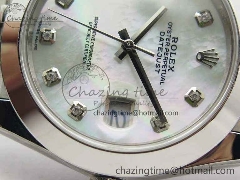 Sleek DateJust 228238 Smooth Bezel SS Noob 1:1 Best Edition MOP Dial Diamond On Jubilee Bracelet A 3492