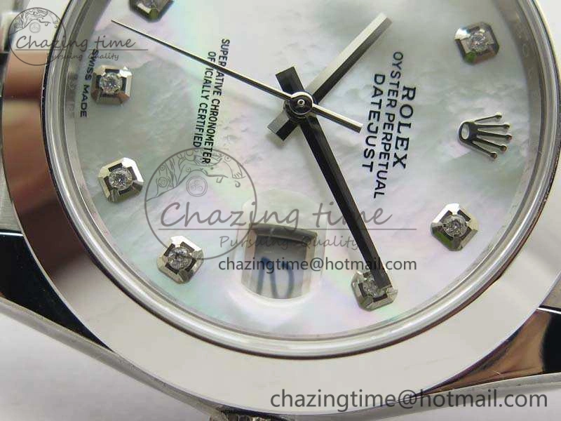 Sleek DateJust 228238 Smooth Bezel SS Noob 1:1 Best Edition MOP Dial Diamond On Jubilee Bracelet A 3492