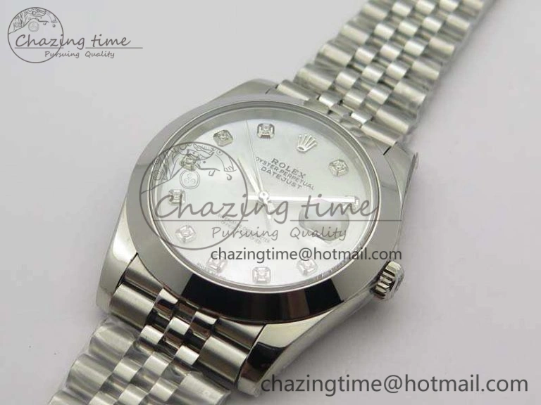 Sleek DateJust 228238 Smooth Bezel SS Noob 1:1 Best Edition MOP Dial Diamond On Jubilee Bracelet A 3492