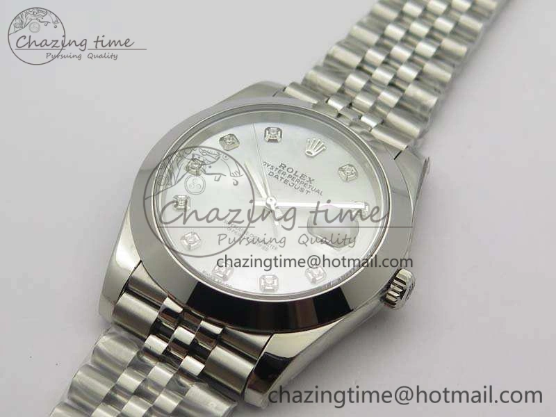 Sleek DateJust 228238 Smooth Bezel SS Noob 1:1 Best Edition MOP Dial Diamond On Jubilee Bracelet A 3492
