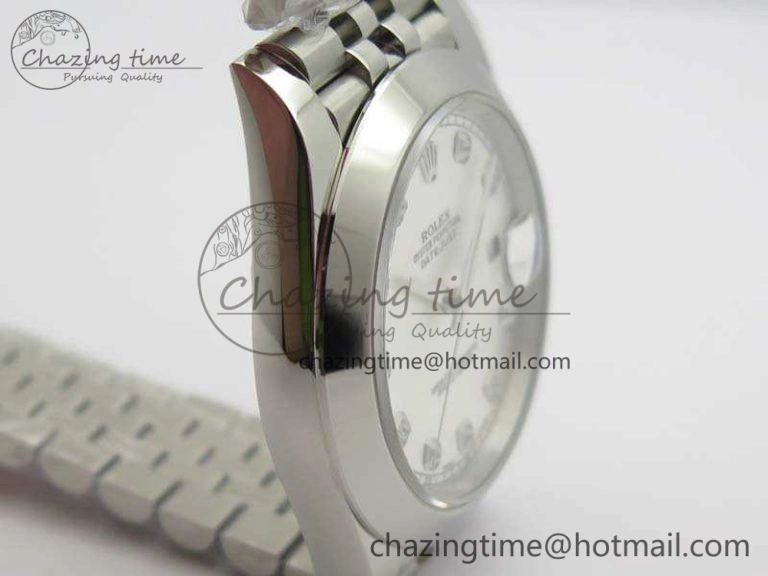 Bright DateJust 228238 Smooth Bezel SS Noob 1:1 Best Edition Silver Dial Diamond On Jubilee Bracelet A 3497