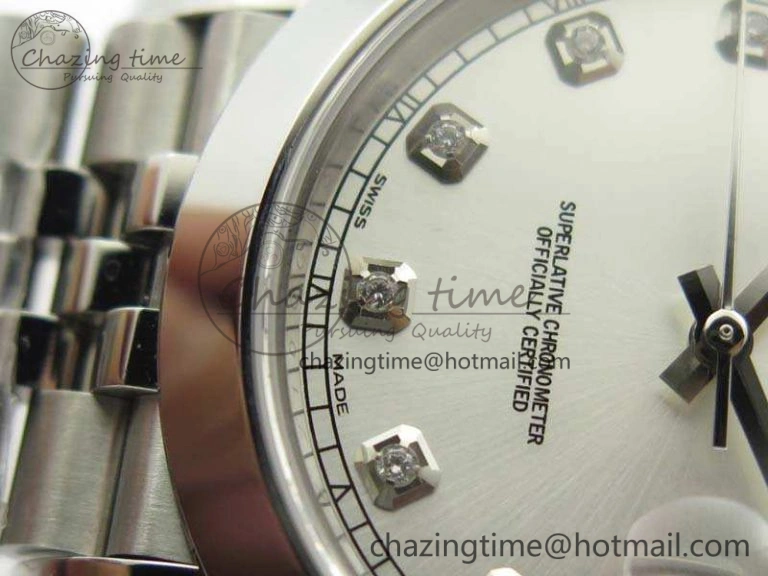 Bright DateJust 228238 Smooth Bezel SS Noob 1:1 Best Edition Silver Dial Diamond On Jubilee Bracelet A 3497