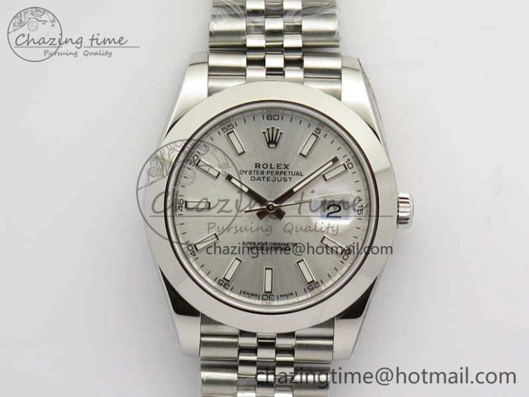 DateJust 228238 Smooth Bezel SS Noob 1:1 Best Edition Silver Sticks Dial On Jubilee Bracelet A FastDry 3506