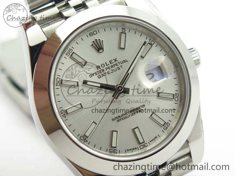 DateJust 228238 Smooth Bezel SS Noob 1:1 Best Edition Silver Sticks Dial On Jubilee Bracelet A FastDry 3506