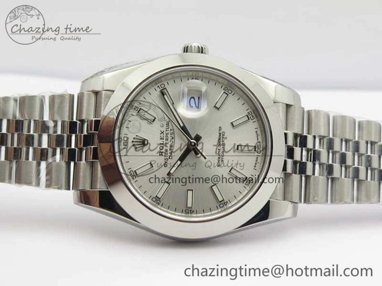 DateJust 228238 Smooth Bezel SS Noob 1:1 Best Edition Silver Sticks Dial On Jubilee Bracelet A FastDry 3506