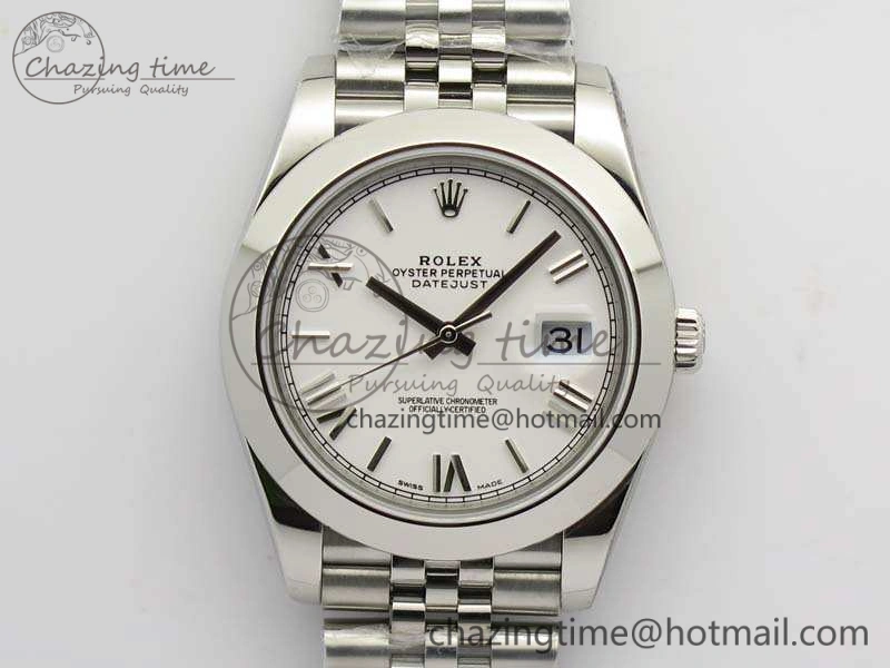 Compact DateJust 228238 Smooth Bezel SS Noob 1:1 Best Edition White Roman Dial On Jubilee Bracelet A 3503