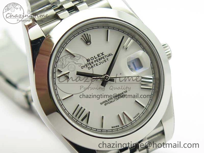 Compact DateJust 228238 Smooth Bezel SS Noob 1:1 Best Edition White Roman Dial On Jubilee Bracelet A 3503