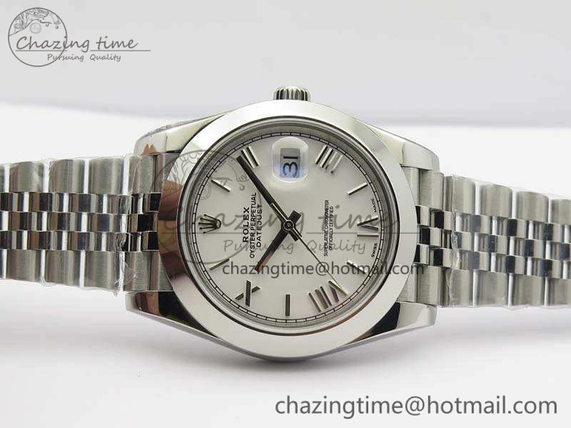 Compact DateJust 228238 Smooth Bezel SS Noob 1:1 Best Edition White Roman Dial On Jubilee Bracelet A 3503