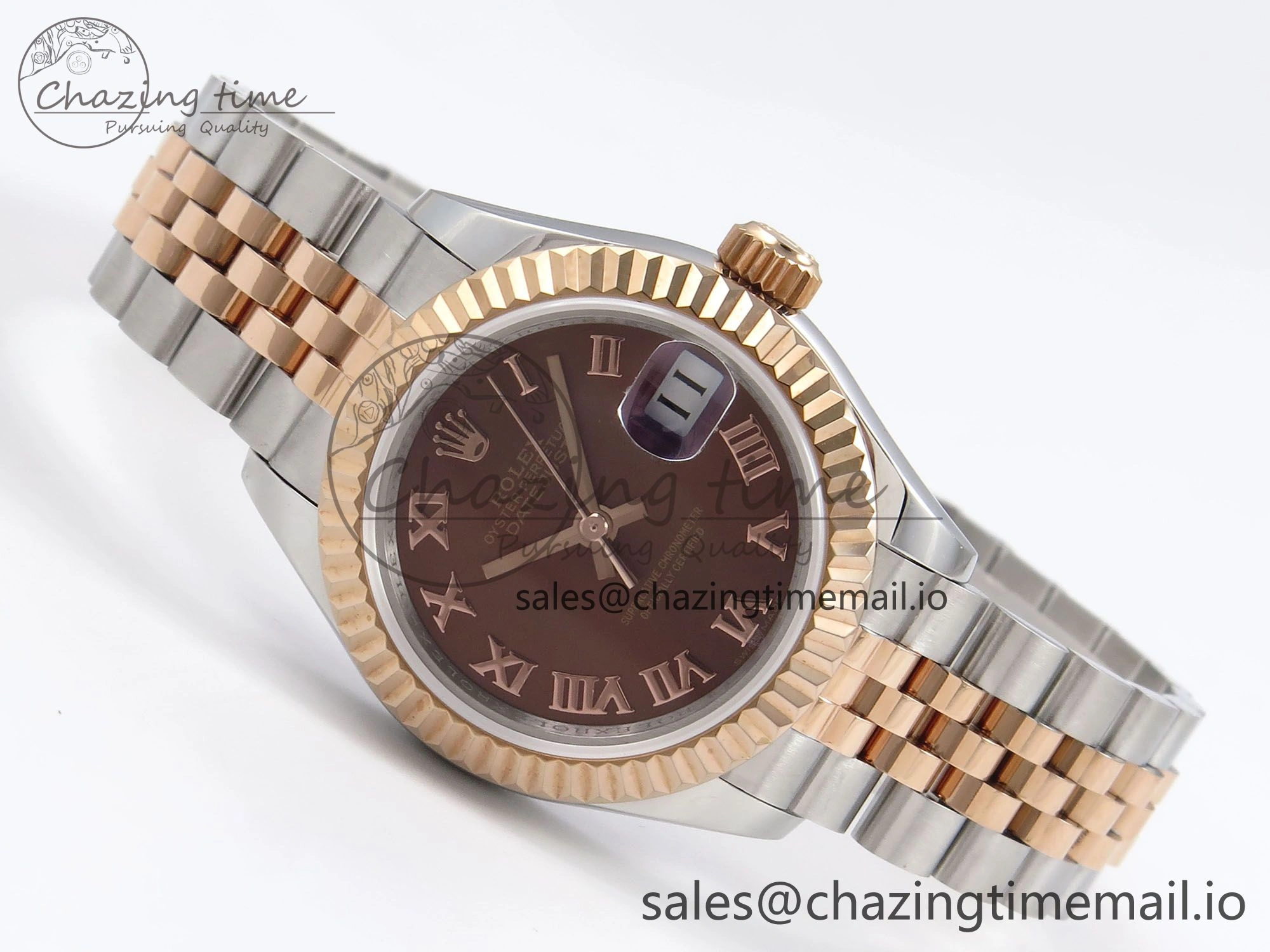 ZeroBulk DateJust 28MM 279171 SS RG GMF 1:1 Best Edition 904L Steel Brown Roman Dial on Jubilee Bracelet A 1129