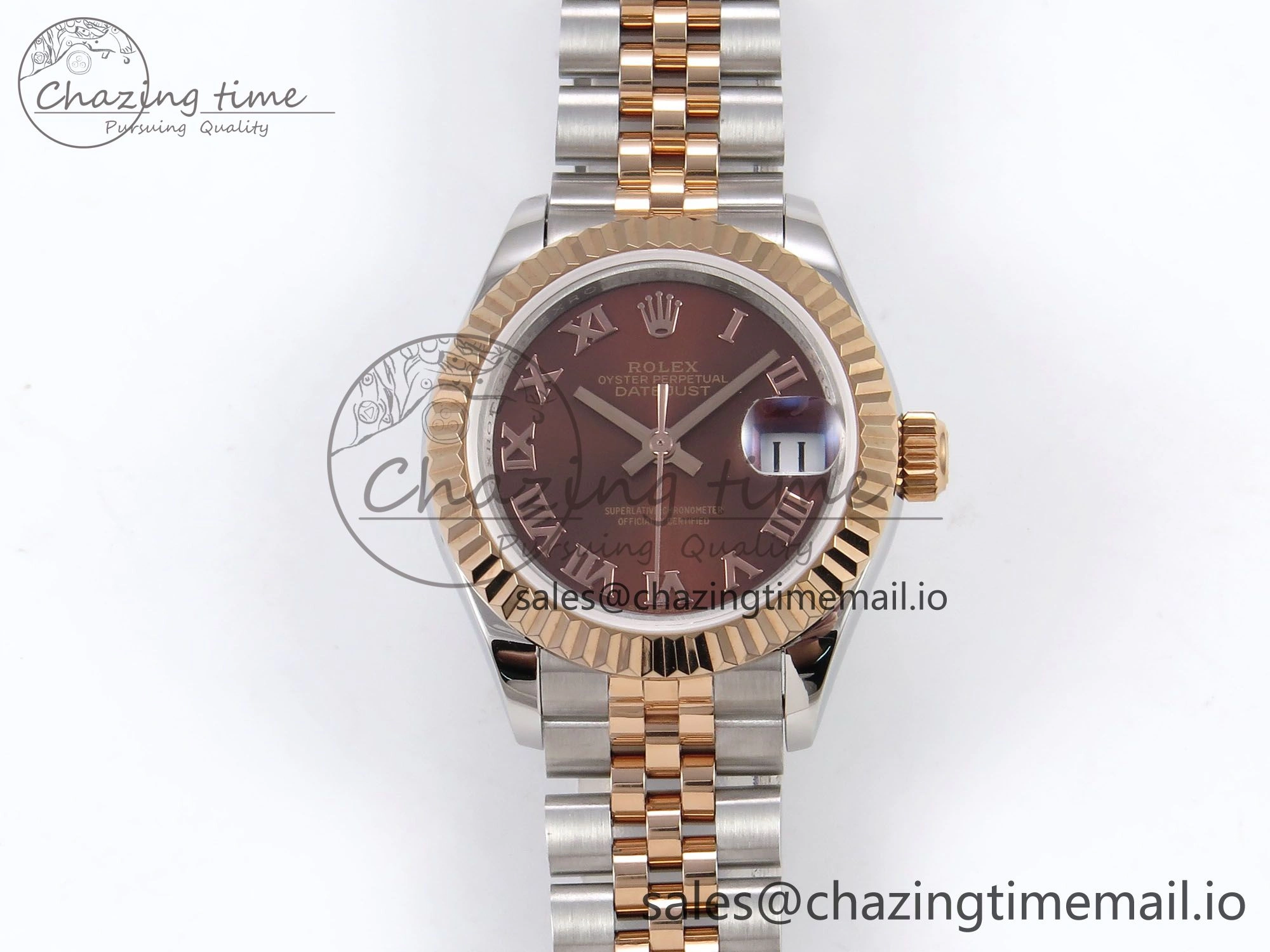 ZeroBulk DateJust 28MM 279171 SS RG GMF 1:1 Best Edition 904L Steel Brown Roman Dial on Jubilee Bracelet A 1129