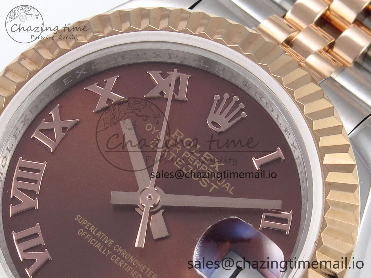 ZeroBulk DateJust 28MM 279171 SS RG GMF 1:1 Best Edition 904L Steel Brown Roman Dial on Jubilee Bracelet A 1129