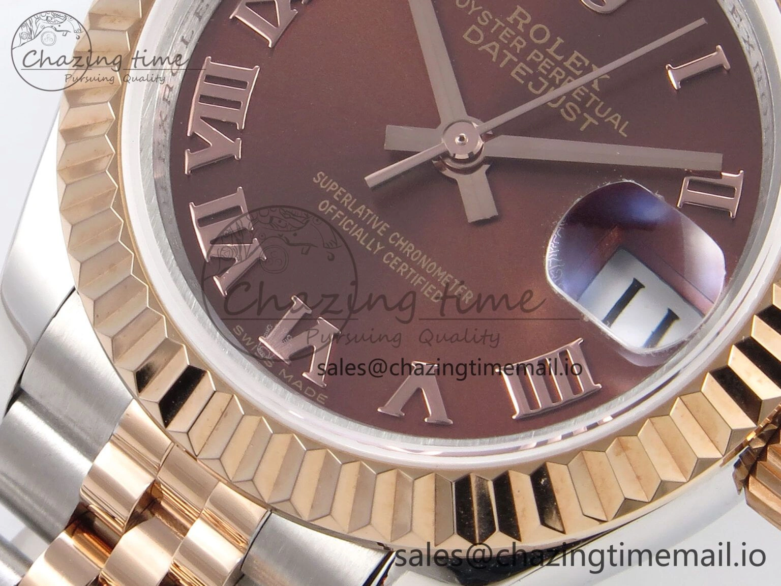 ZeroBulk DateJust 28MM 279171 SS RG GMF 1:1 Best Edition 904L Steel Brown Roman Dial on Jubilee Bracelet A 1129