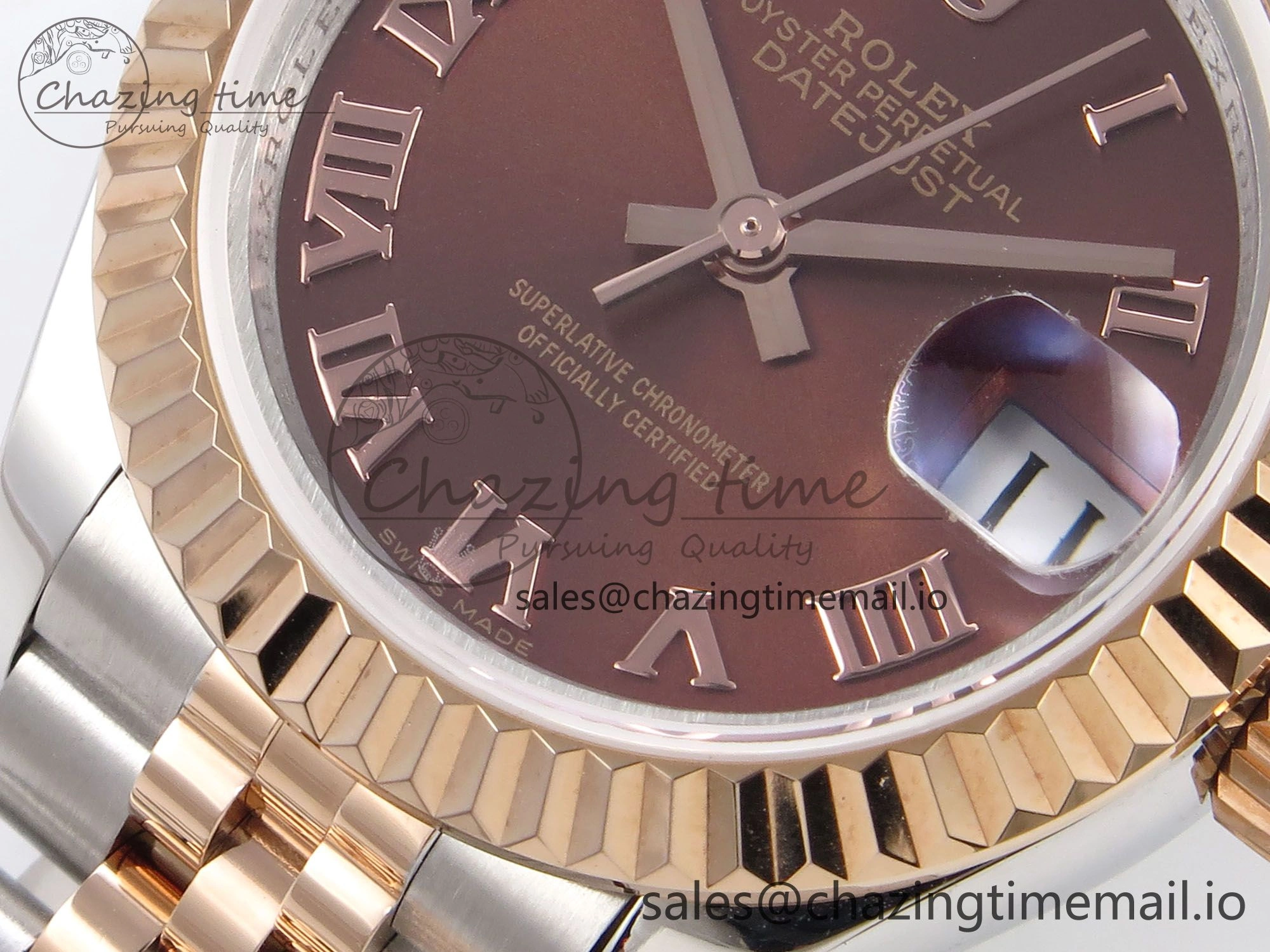 ZeroBulk DateJust 28MM 279171 SS RG GMF 1:1 Best Edition 904L Steel Brown Roman Dial on Jubilee Bracelet A 1129