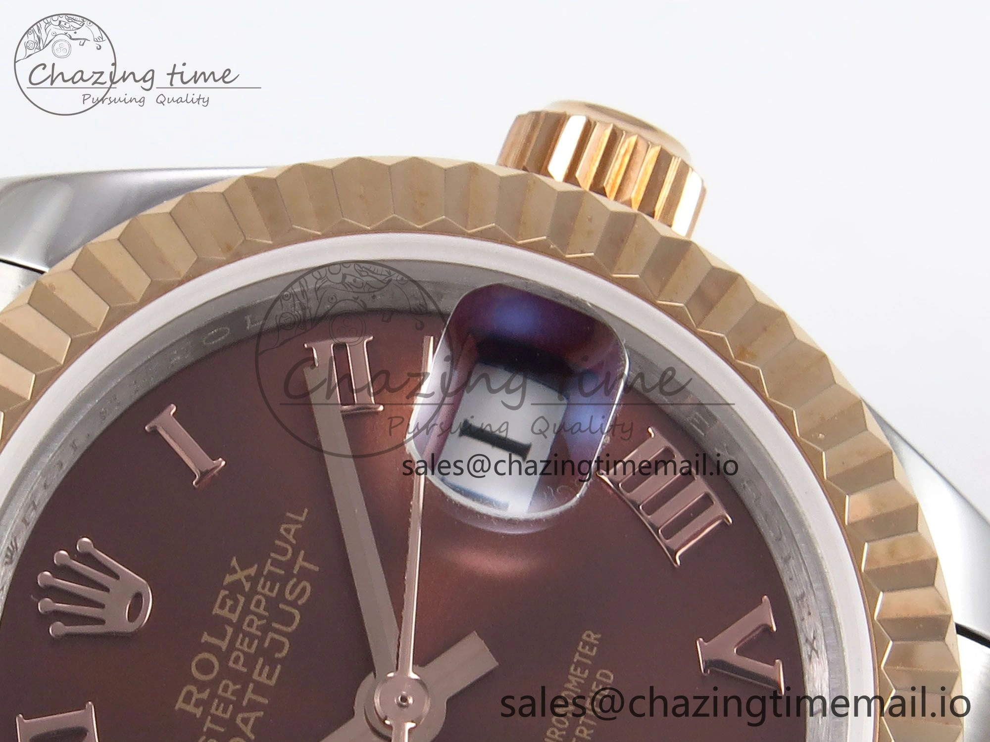 ZeroBulk DateJust 28MM 279171 SS RG GMF 1:1 Best Edition 904L Steel Brown Roman Dial on Jubilee Bracelet A 1129