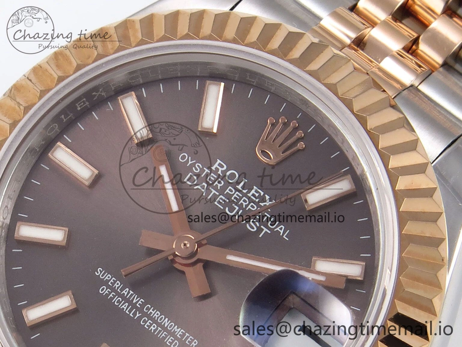 DateJust 28MM 279171 SS RG GMF 1:1 Best Edition 904L Steel Brown Stick Dial on Jubilee Bracelet A Efficient 10064