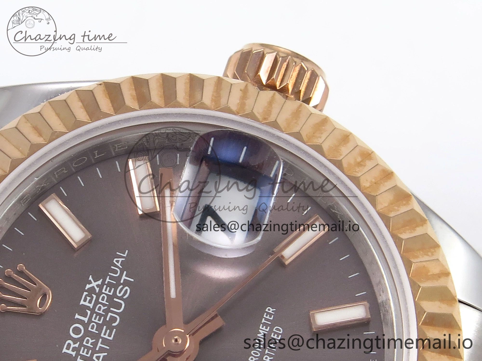 DateJust 28MM 279171 SS RG GMF 1:1 Best Edition 904L Steel Brown Stick Dial on Jubilee Bracelet A Efficient 10064