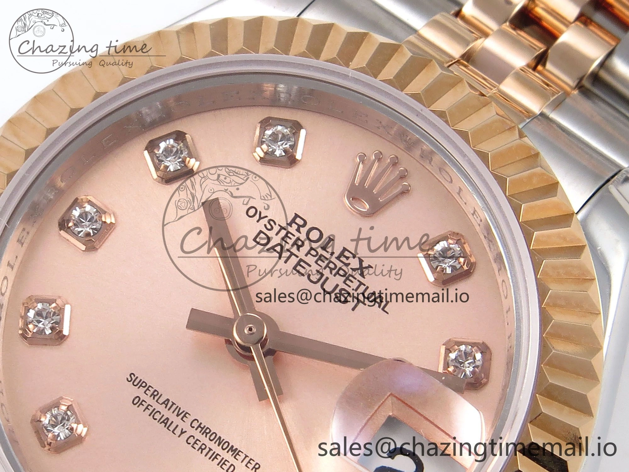 Efficient DateJust 28MM 279171 SS RG GMF 1:1 Best Edition 904L Steel RG Diamonds Dial on Jubilee Bracelet A 1133