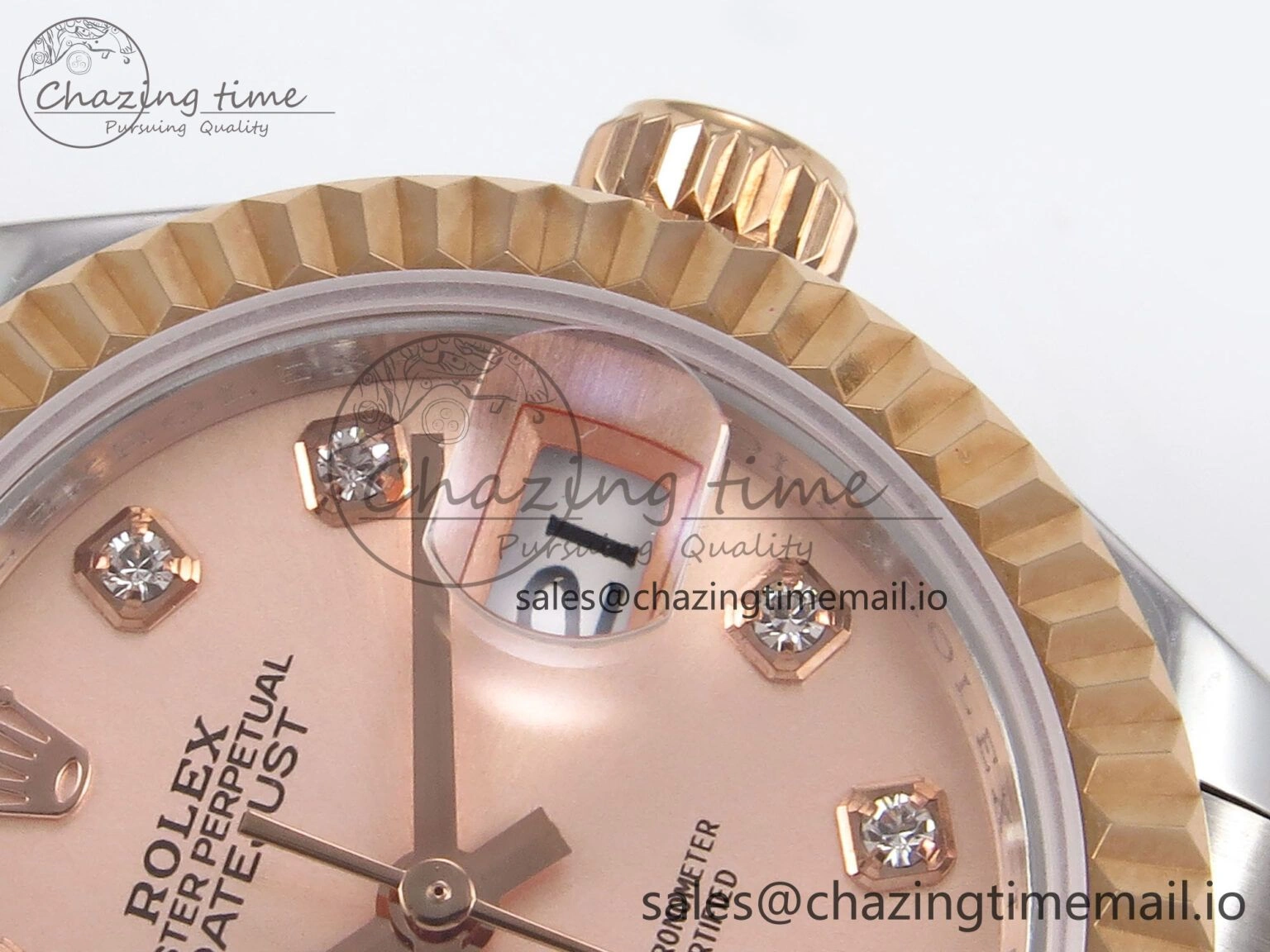 Efficient DateJust 28MM 279171 SS RG GMF 1:1 Best Edition 904L Steel RG Diamonds Dial on Jubilee Bracelet A 1133