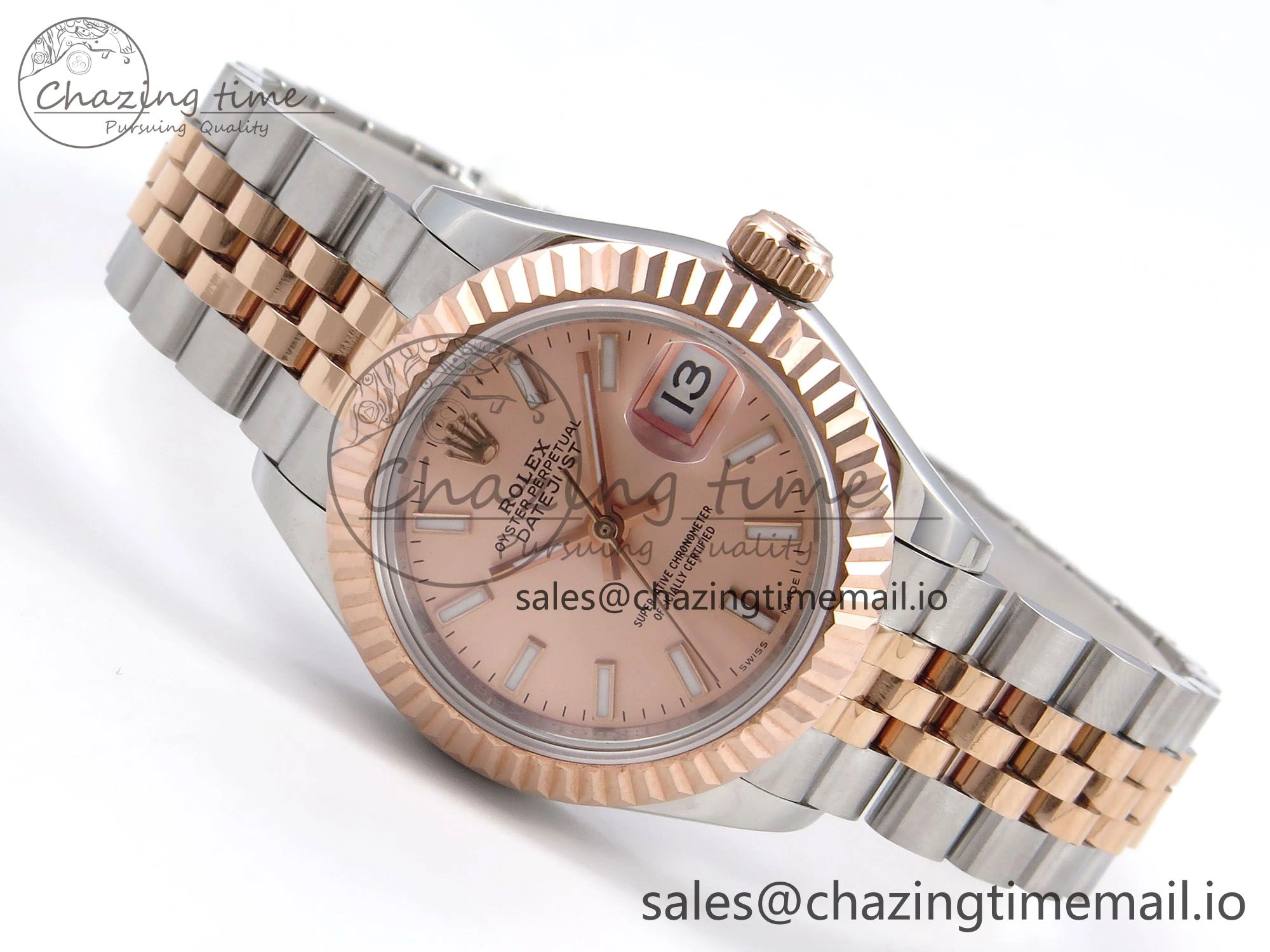DateJust 28MM 279171 SS RG GMF 1:1 Best Edition 904L Steel RG Stick Dial on Jubilee Bracelet A HighQuality 1132