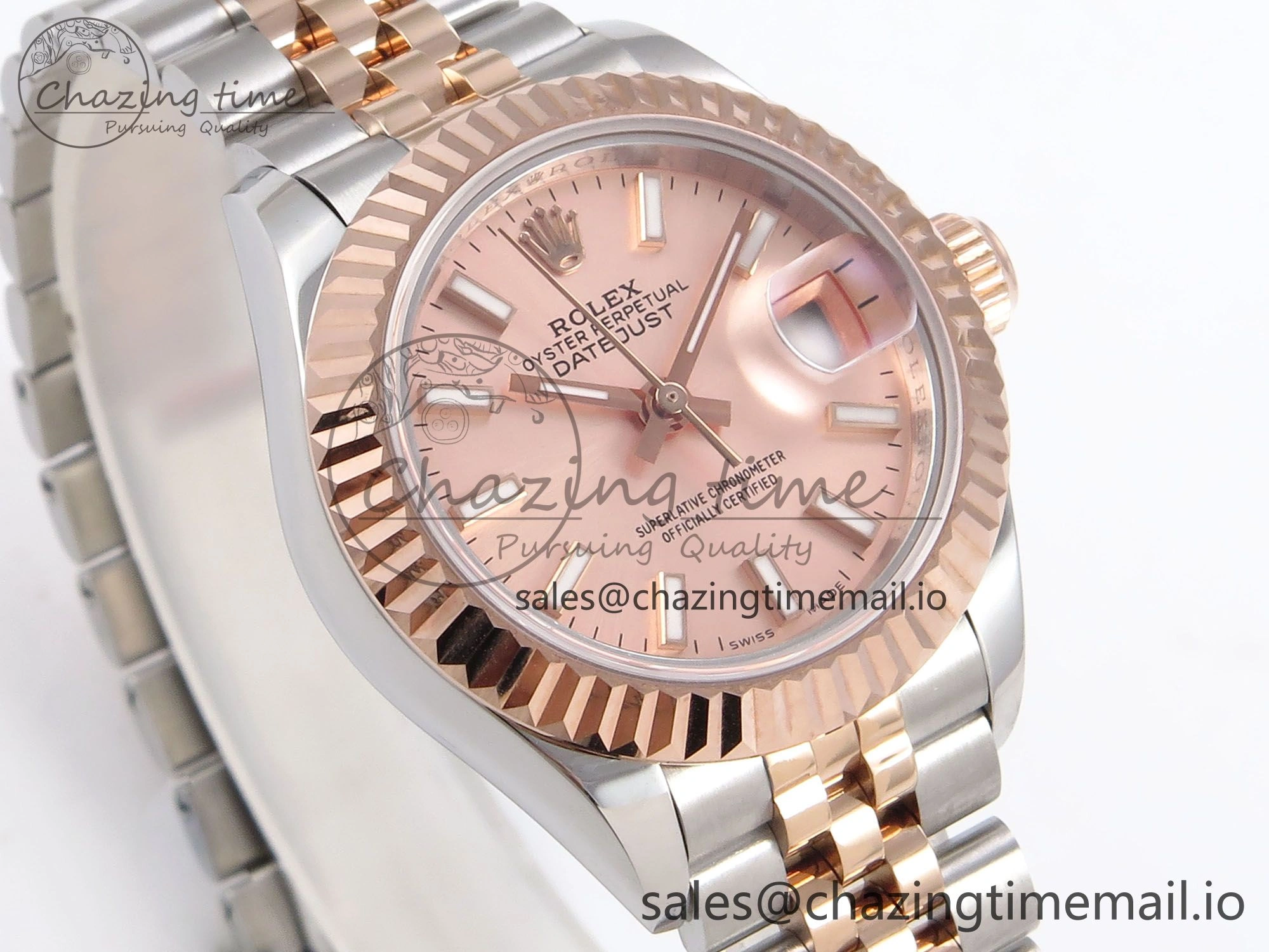 DateJust 28MM 279171 SS RG GMF 1:1 Best Edition 904L Steel RG Stick Dial on Jubilee Bracelet A HighQuality 1132