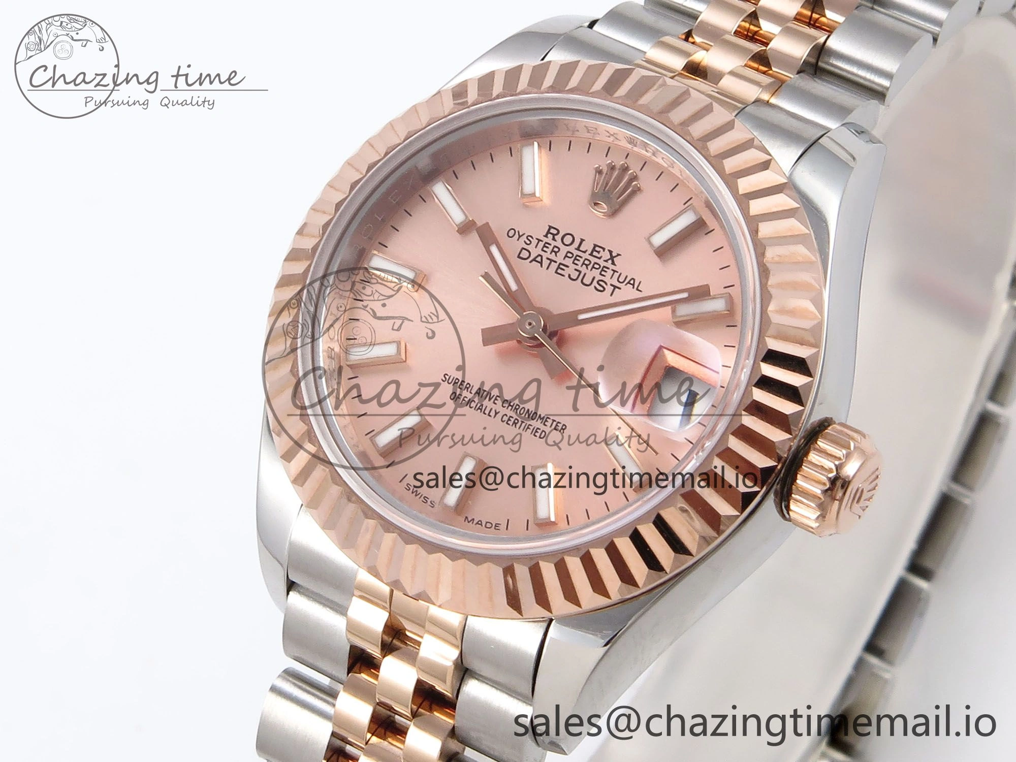 DateJust 28MM 279171 SS RG GMF 1:1 Best Edition 904L Steel RG Stick Dial on Jubilee Bracelet A HighQuality 1132