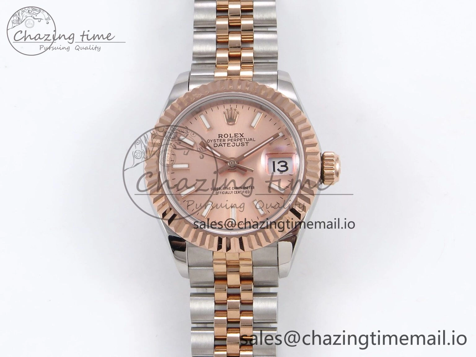 TimelessDesign DateJust 28MM 279171 SS RG GMF 1:1 Best Edition 904L Steel RG Stick Dial on Jubilee Bracelet A 10065