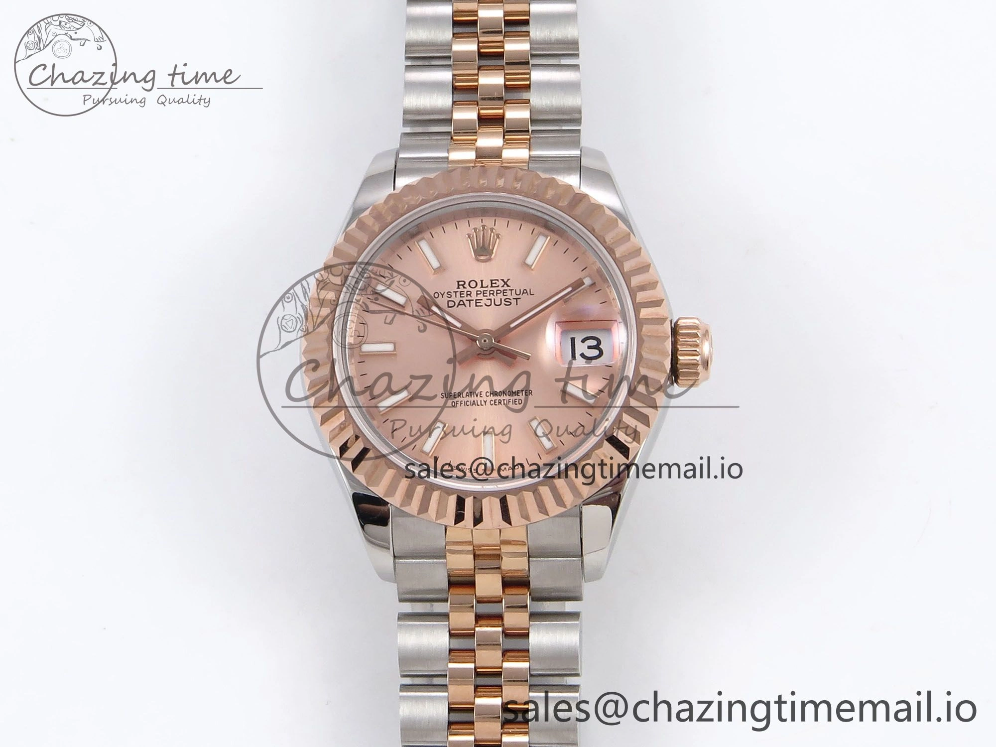 DateJust 28MM 279171 SS RG GMF 1:1 Best Edition 904L Steel RG Stick Dial on Jubilee Bracelet A HighQuality 1132