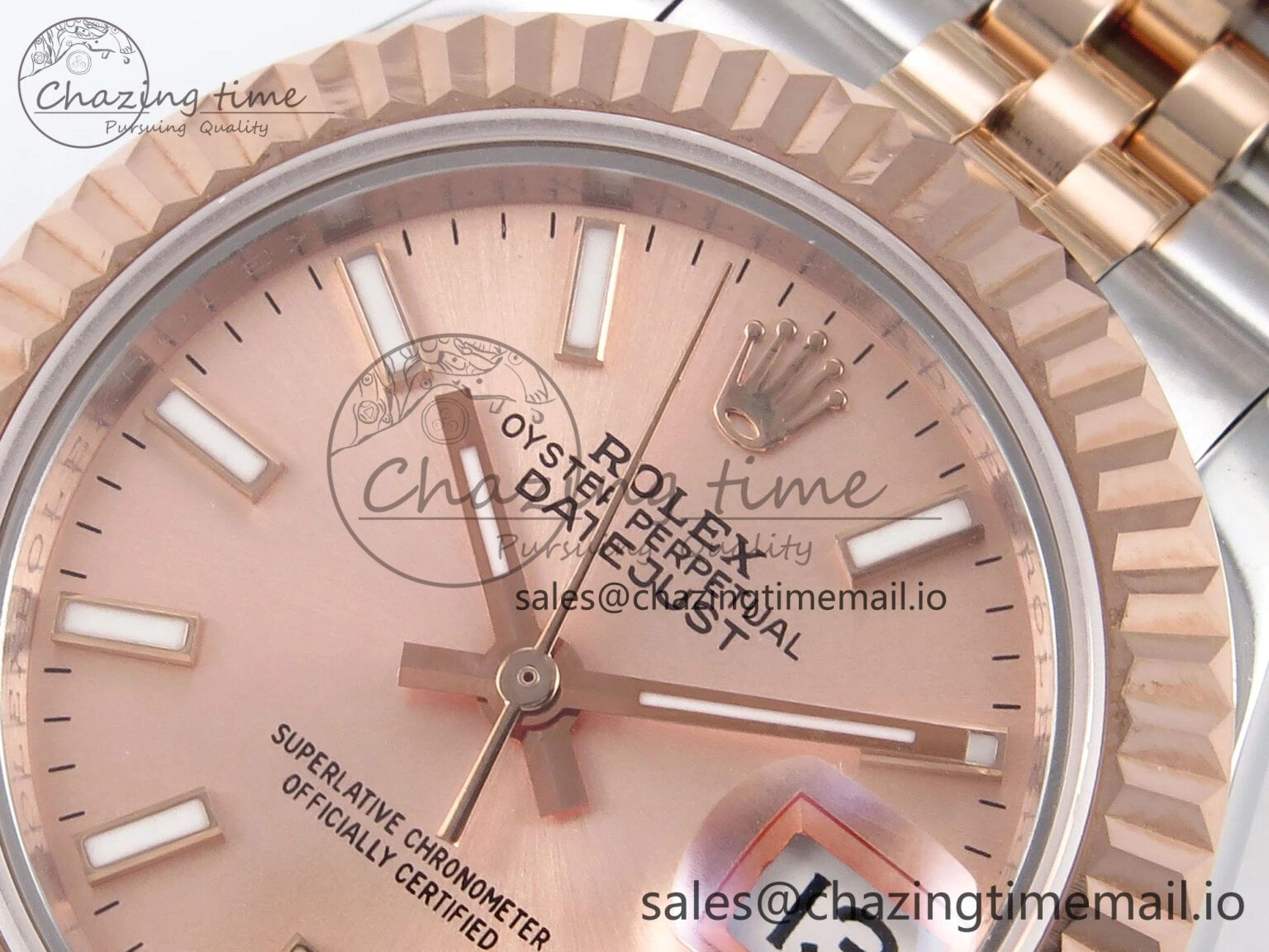 DateJust 28MM 279171 SS RG GMF 1:1 Best Edition 904L Steel RG Stick Dial on Jubilee Bracelet A HighQuality 1132
