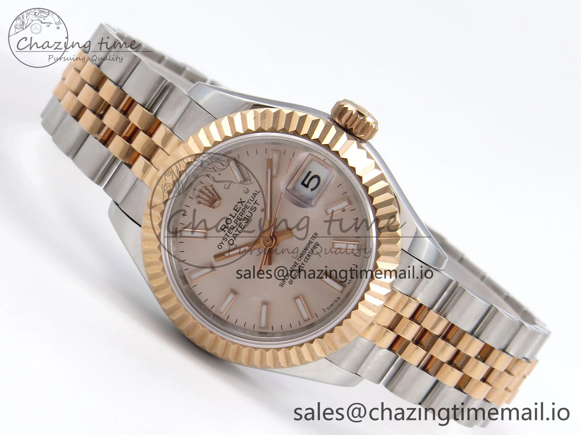DateJust 28MM 279171 SS RG GMF 1:1 Best Edition 904L Steel Silver Stick Dial on Jubilee Bracelet A Practical 10061